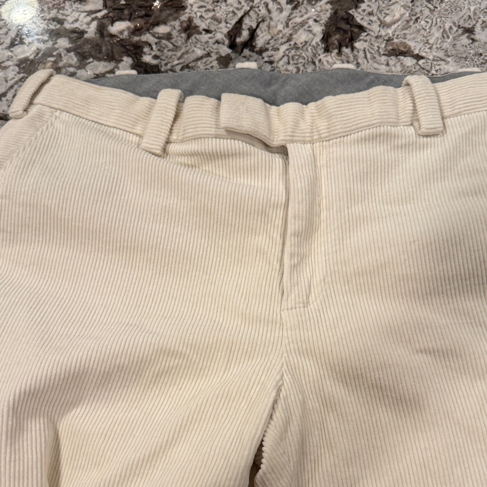 Brooks Brothers Men's Off-White Corduroy Pants